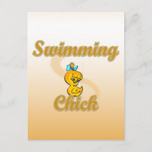 Swimming Chick Postcard
