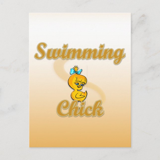 Swimming Chick Postcard (Front)