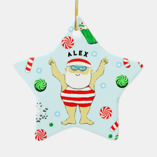 Swimming Christmas Collectable Ceramic Tree Decoration