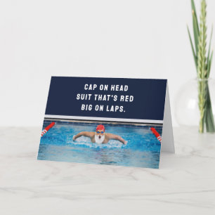 Swimming Christmas Holiday Card