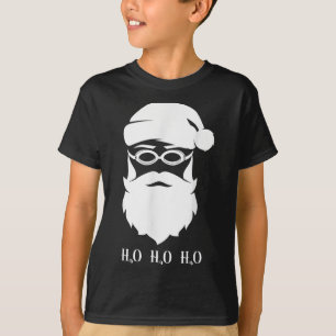 Swimming Christmas Santa Claus H20 Swimmer Xmas T-Shirt
