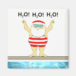 Swimming Christmas Stocking Stuffer Magnet