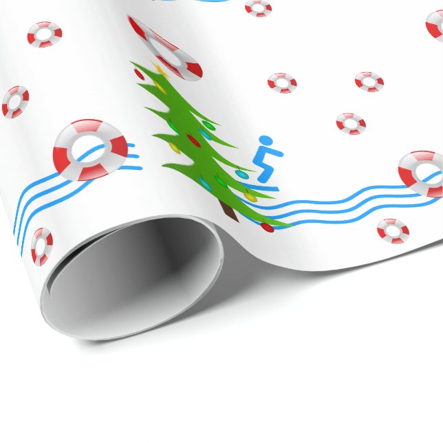 Swimming Christmas Wrapping Paper (Roll Corner)