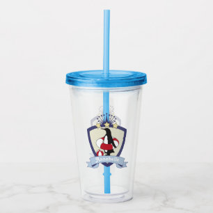 Swimming Club Crest Cute Penguin Summer Kids Acrylic Tumbler