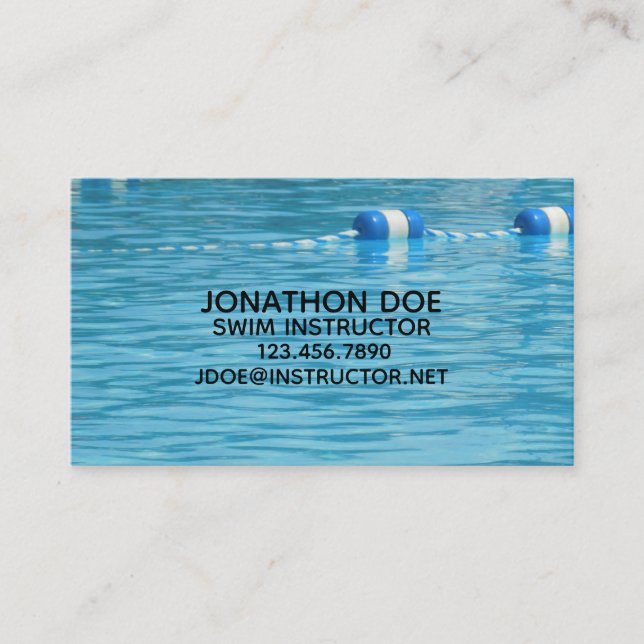 Swimming coach business card (Front)