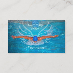 Swimming coach business card