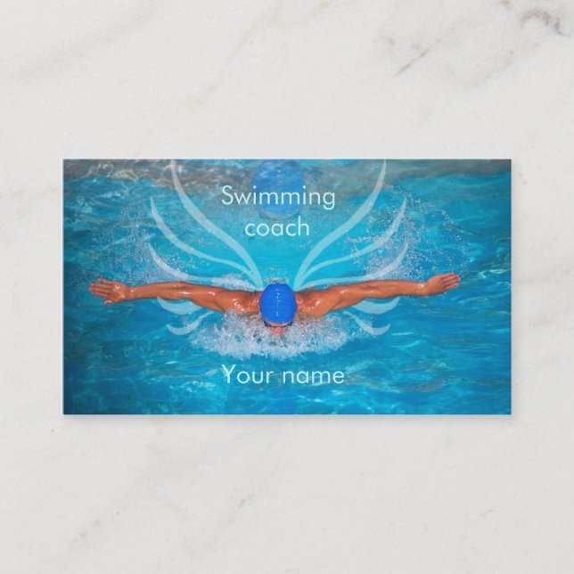 Swimming coach business card (Front)