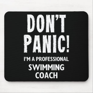 Swimming Coach Design For Swim Team Swimmer Teache Mouse Mat