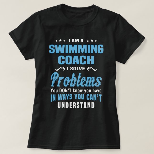 Swimming Coach T-Shirt (Design Front)
