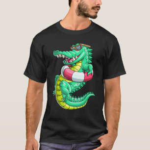 Swimming Crocodile Alligator Reptile Animal T-Shirt