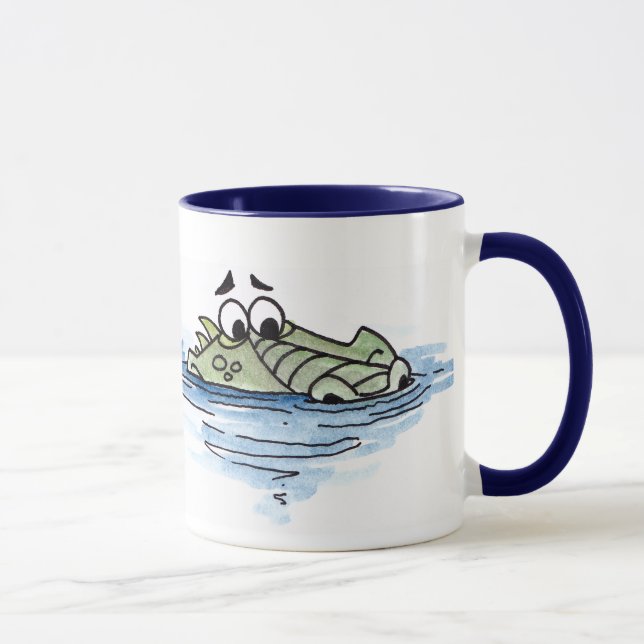 Swimming Crocodile Mug (Right)