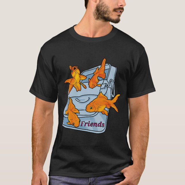 Swimming cute anglerfish T-Shirt (Front)