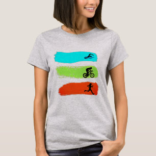 Swimming, Cycling and Running. Triathlon T-Shirt