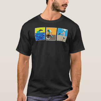 Swimming Cycling Running Cyclist   T-Shirt