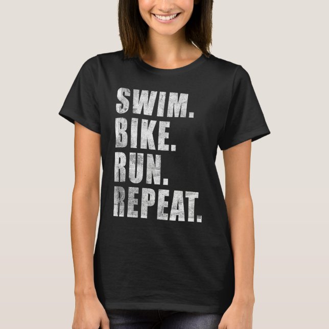 SWIMMING CYCLING RUNNING KONA 2023 TRIATHLETE MENS T-Shirt (Front)