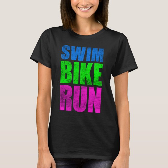 SWIMMING CYCLING RUNNING KONA 2023 TRIATHLETE MENS T-Shirt (Front)