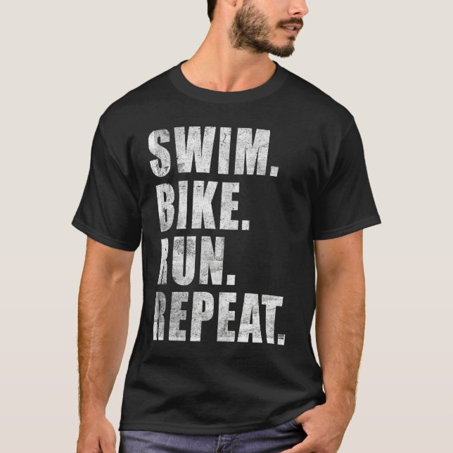 SWIMMING CYCLING RUNNING KONA 2023 TRIATHLETE MENS T-Shirt (Front)
