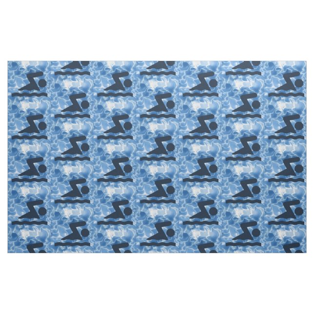 Swimming Design Fabric (Fat Quarter)