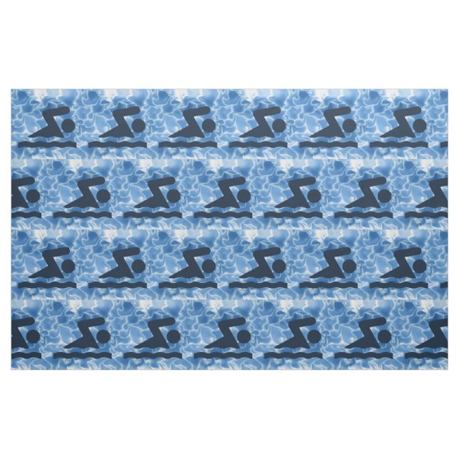 Swimming Design Fabric (Fat Quarter)