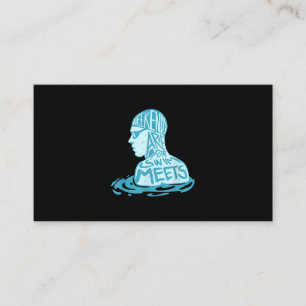 Swimming Design Gift For Swimmer Summer Gift Business Card
