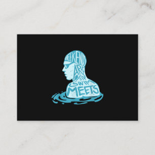 Swimming Design Gift For Swimmer Summer Gift Enclosure Card
