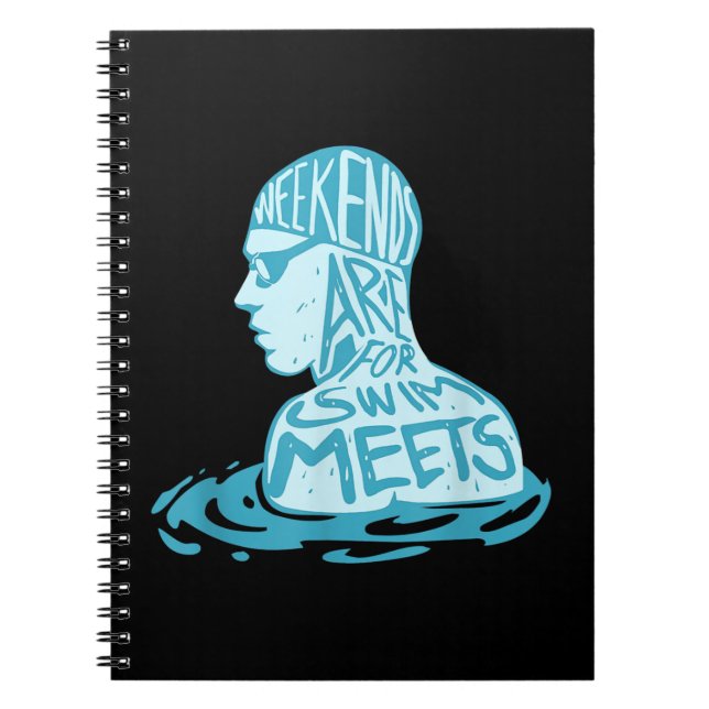 Swimming Design Gift For Swimmer Summer Gift Notebook (Front)