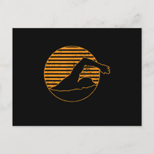 Swimming Design Gift For Swimming Lover Announcement Postcard