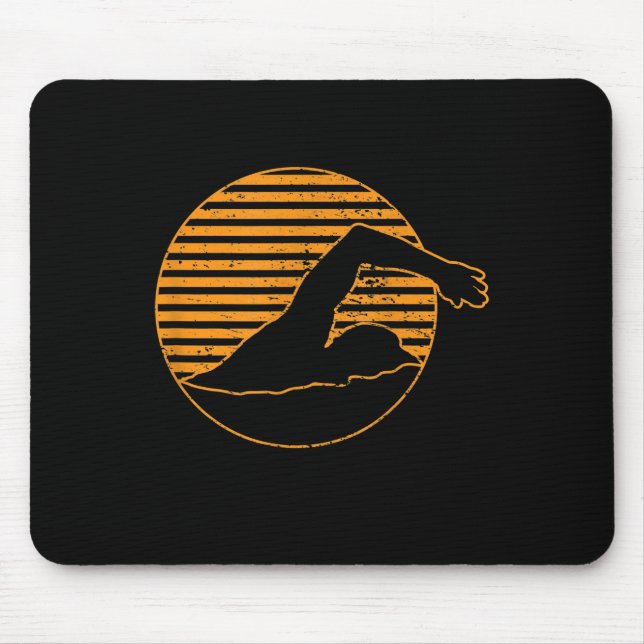 Swimming Design Gift For Swimming Lover Mouse Mat (Front)