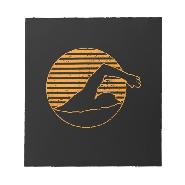 Swimming Design Gift For Swimming Lover Notepad (Front)