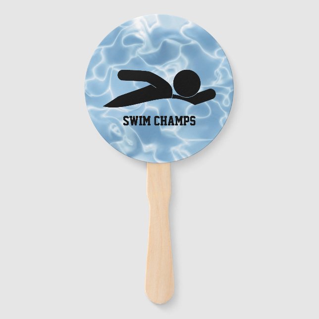 Swimming Design Hand Fans (Front)