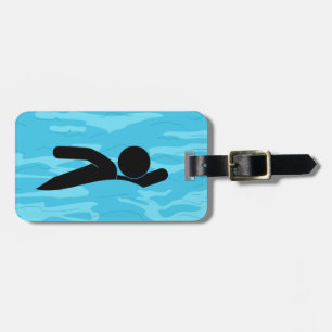 Swimming Design Luggage Tag