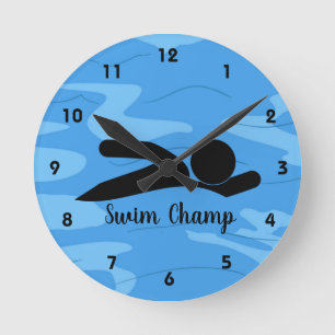 Swimming Design Wall Clock