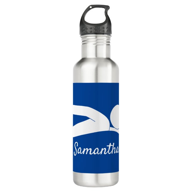 Swimming Design Water Bottle (Front)