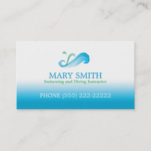 Swimming & Diving Instructor Business Card