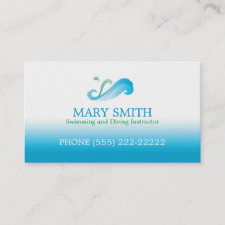 Swimming & Diving Instructor Business Card