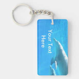 Swimming Dolphins Keychain