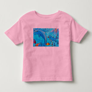 swimming dolphins toddler t-shirt