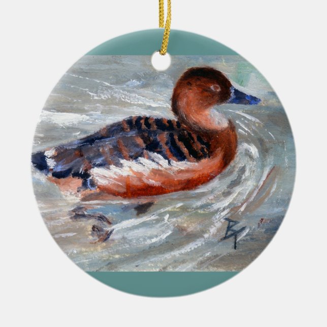 Swimming Duck Ornament (Front)