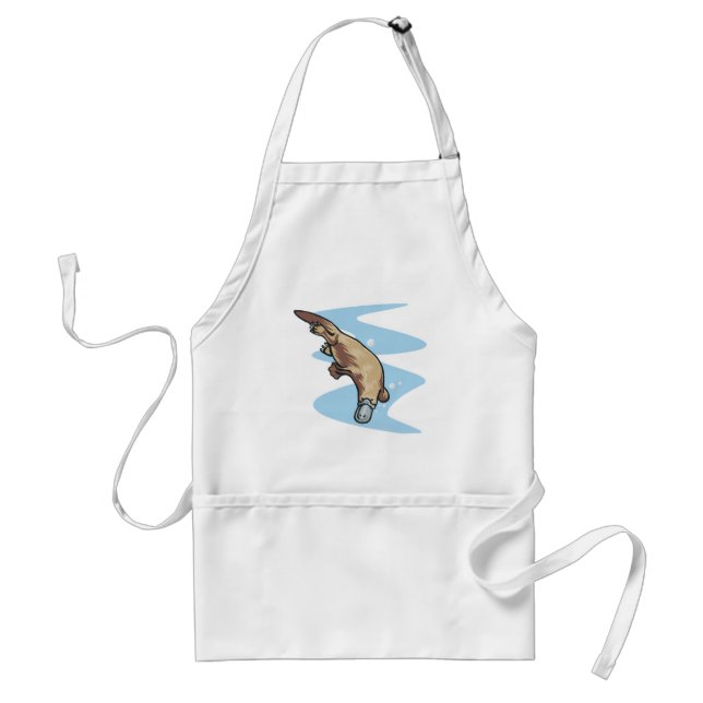 swimming duckbilled platypus standard apron (Front)