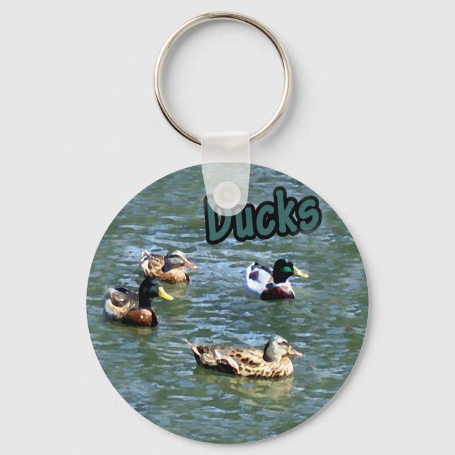 Swimming Ducks Key Chain (Front)