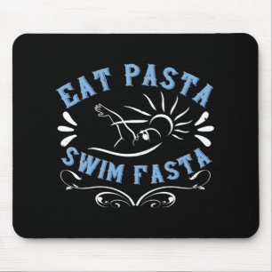 Swimming - Eat Pasta Swim Fasta Mouse Mat