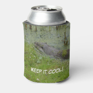 Swimming European Otter Can Cooler
