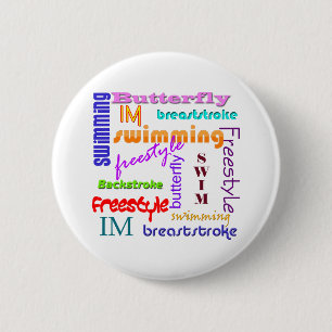 Swimming Everywhere 6 Cm Round Badge