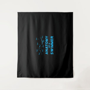Swimming Fan Gifts Anatomy Of A Swimmer Tapestry
