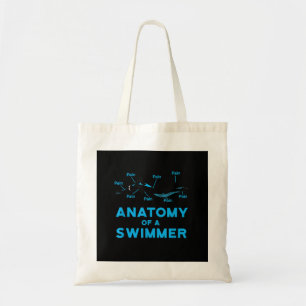 Swimming Fan Gifts Anatomy Of A Swimmer Tote Bag