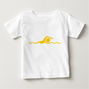 Swimming Figure - Amber Baby T-Shirt