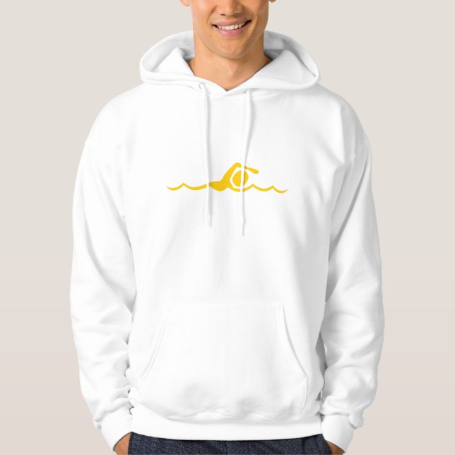 Swimming Figure - Amber Hoodie (Front)