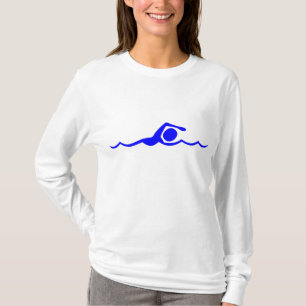 Swimming Figure - Blue T-Shirt