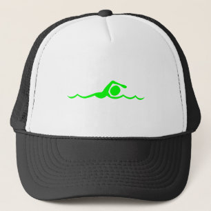 Swimming Figure - Green Trucker Hat