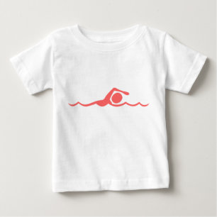 Swimming Figure - Tropical Pink Baby T-Shirt
